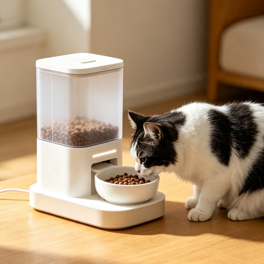 Smart Automatic Cat Feeder | Ceramic Bowl Prevents Feline Chin Acne