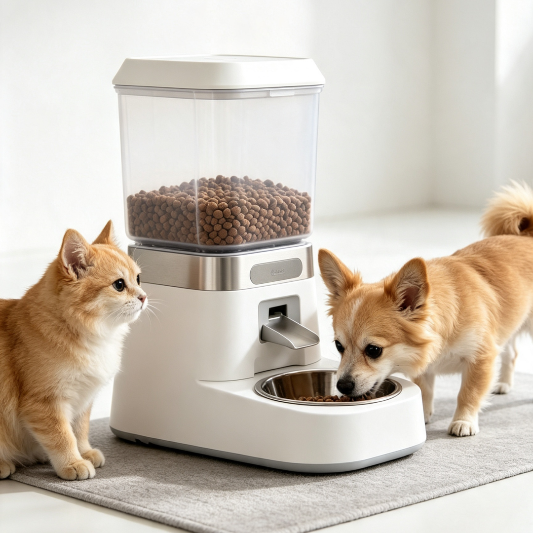 Smart Auto Pet Feeder | Timed Feeding for Multi-Pet Families