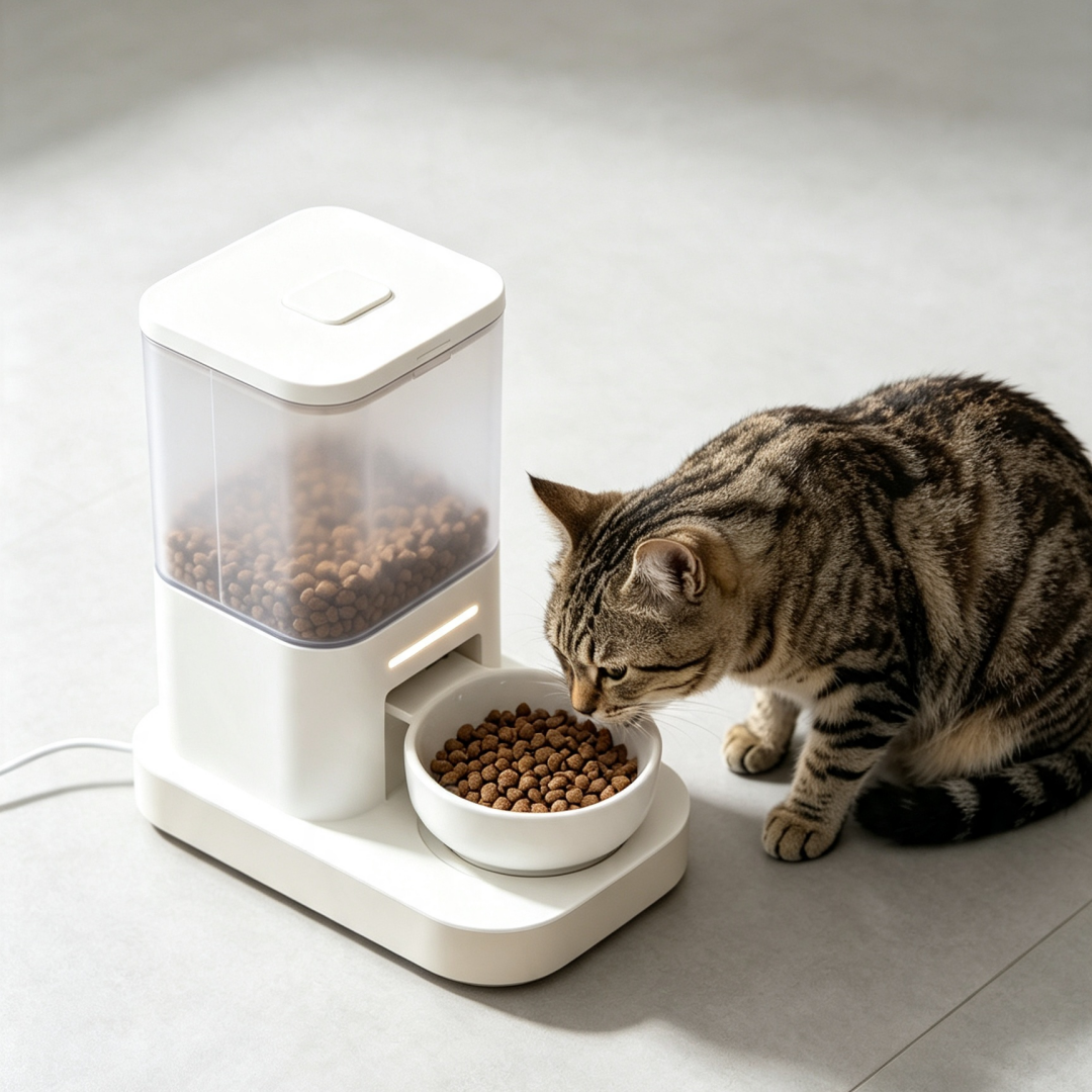 Smart Automatic Cat Feeder | Ceramic Bowl Prevents Feline Chin Acne