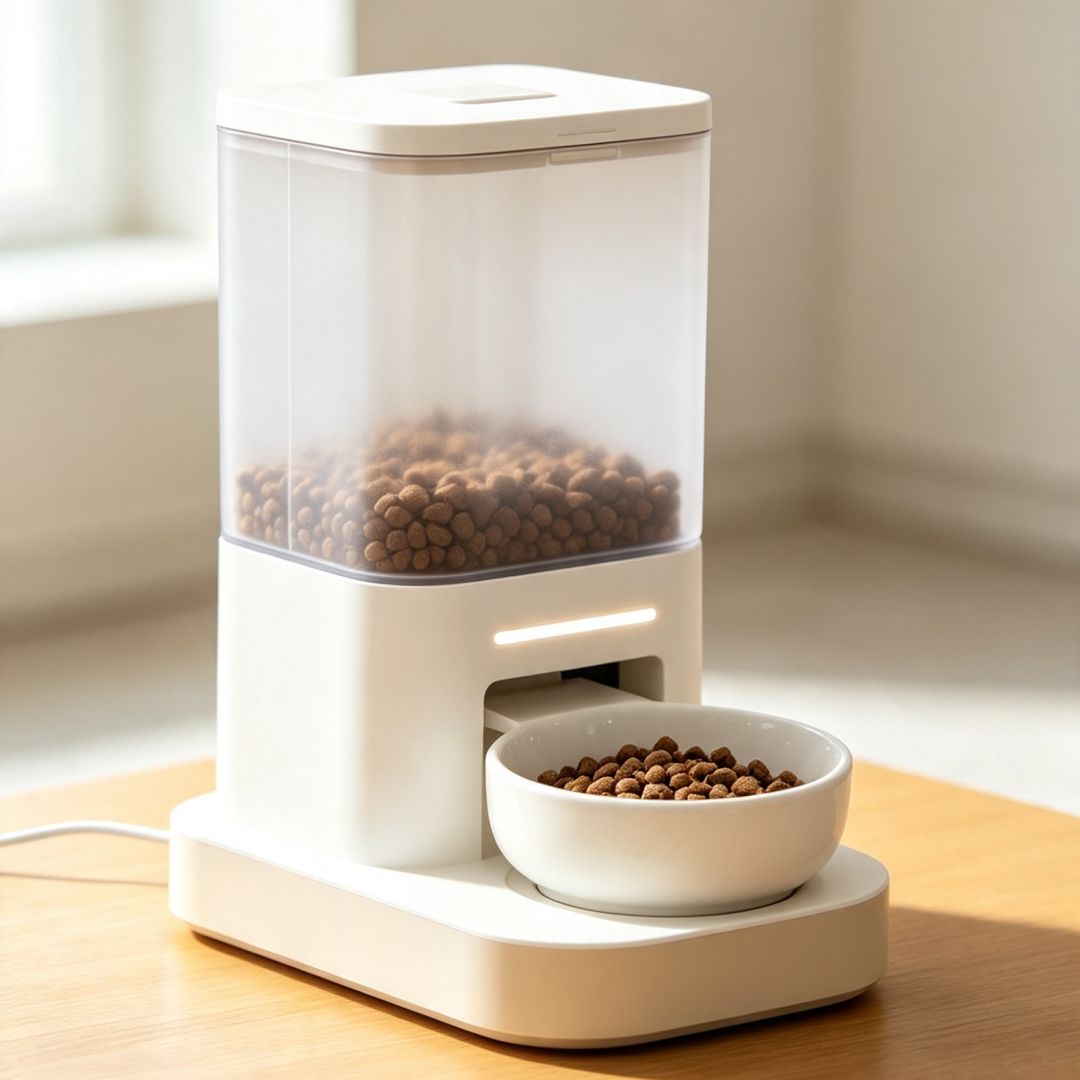 Smart Automatic Cat Feeder | Ceramic Bowl Prevents Feline Chin Acne