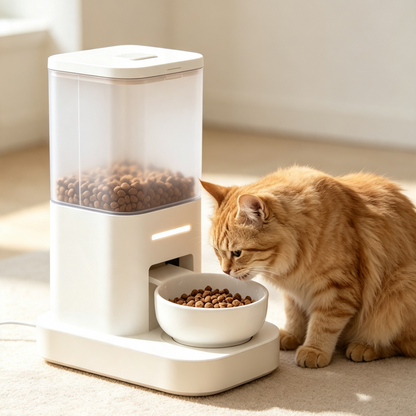 Smart Automatic Cat Feeder | Ceramic Bowl Prevents Feline Chin Acne
