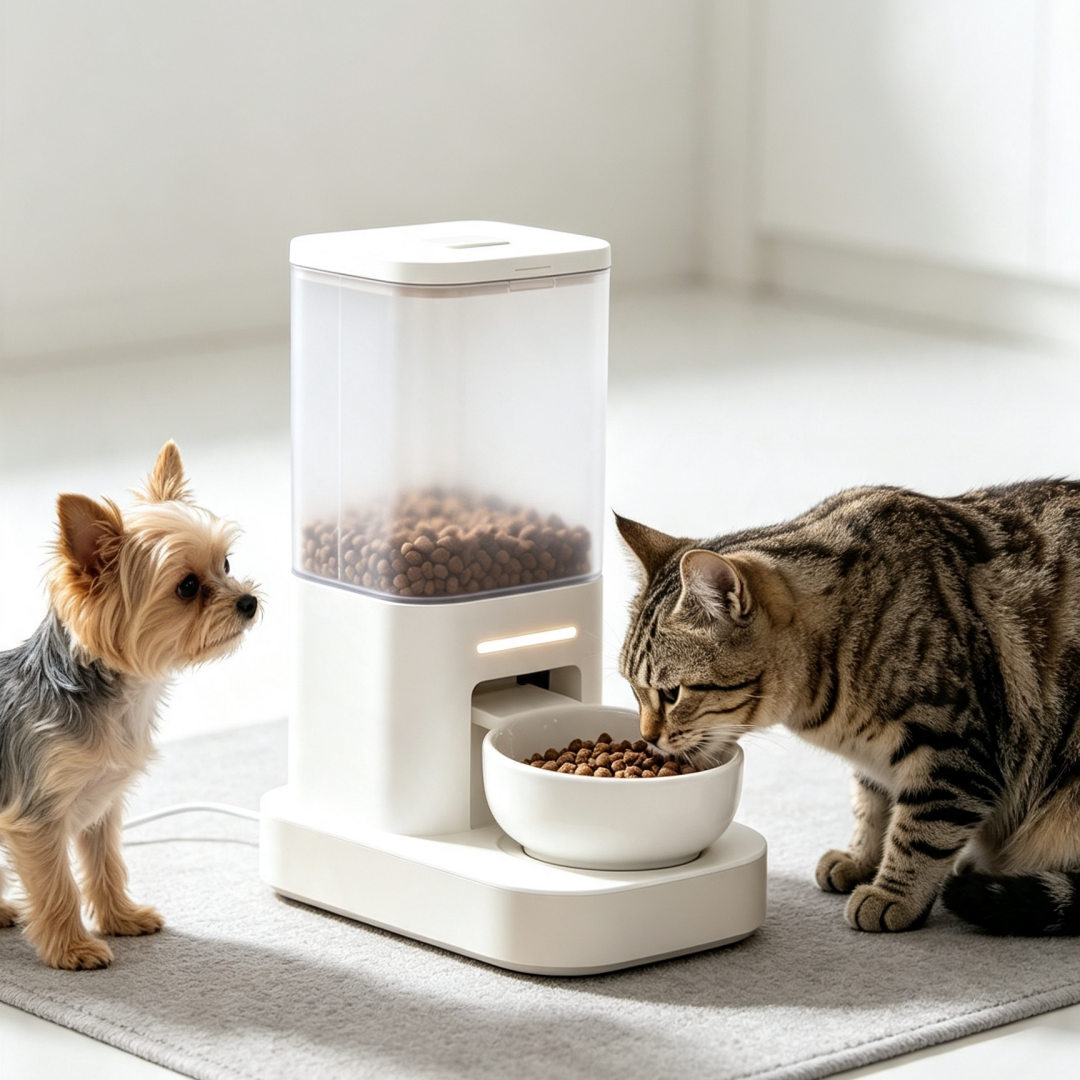 Smart Automatic Cat Feeder | Ceramic Bowl Prevents Feline Chin Acne