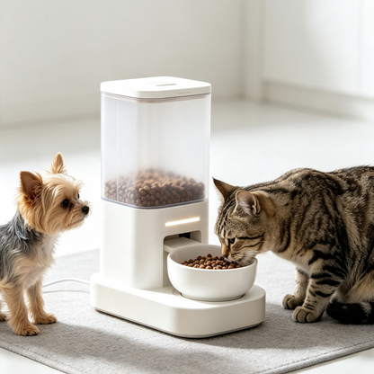 Smart Automatic Cat Feeder | Ceramic Bowl Prevents Feline Chin Acne