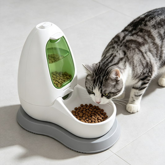 Egg-Shaped Gravity Automatic Cat Feeder