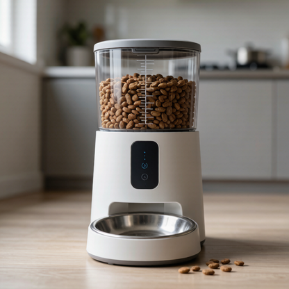 Transparent Hopper Programmable Pet Food Dispenser
